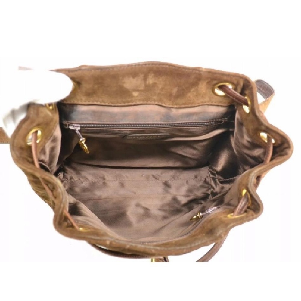 Chanel Back Pack Nu Buck Gold Brown Suede Leather - Picture 5 of 5